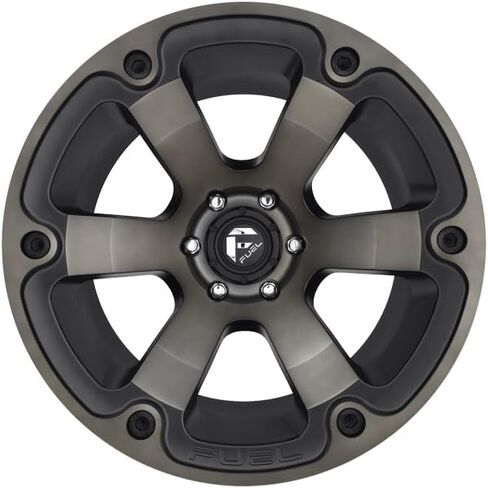 17x9 Fuel D564 Beast Matte Black & Machined Wheel 5x5 (-12mm) in Kuwait