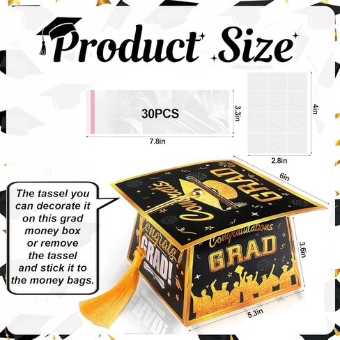 CHUN-YAN 2026 Graduation Money Box for Cash Gifts - Graduation Gift Box 2026 for High School College - Grad Money Holder with Pull Out Tassel for Grad Party Decorations Supplies in Saudi Arabia