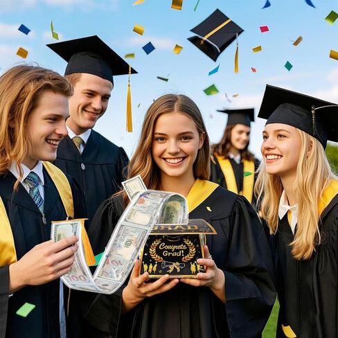 CHUN-YAN 2026 Graduation Money Box for Cash Gifts - Graduation Gift Box 2026 for High School College - Grad Money Holder with Pull Out Tassel for Grad Party Decorations Supplies in Saudi Arabia