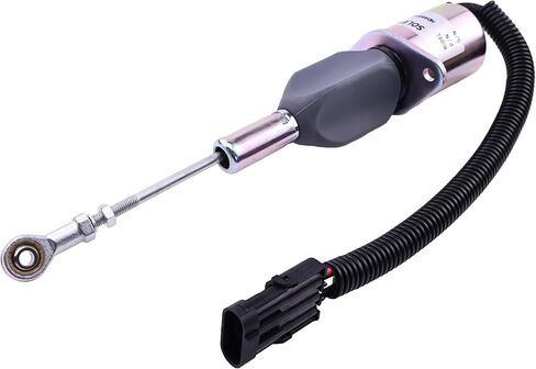 12V Fuel Shutoff Solenoid RE53507 Compatible with John Deere Tractor 4555, 4560, 4755, 4760, 4955, 4960, 8560, 8760, 8960 Harvester 9965, 9970 6076AFM00 6076AFM30 in Kuwait