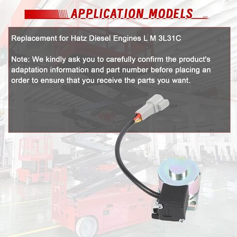 صمام الملف اللولبي لمحركات الملف اللولبي 12 فولت، OE 03938010 01660911 01660910 بديل لـ Hatz 3L31C LM Engies in Kuwait
