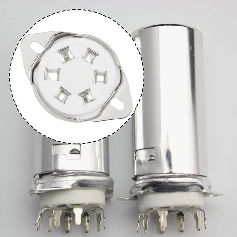 4 قطعة 6Pin السيراميك فراغ أنبوب مآخذ GZC6-21 لوحة التعليب لأنبوب 2A5 ، 6C6 ، 6D6 ، 41 ، 42 ، 77 ، 78 ، RK-49 in Kuwait