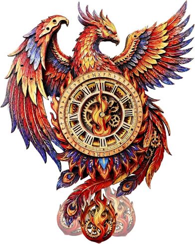 3D Puzzles for Adults Cat Clock Crafts for Adults Wooden Puzzles Home Wall Decor Pendulum Clock with Roman Numerals Gift for DIY in Saudi Arabia
