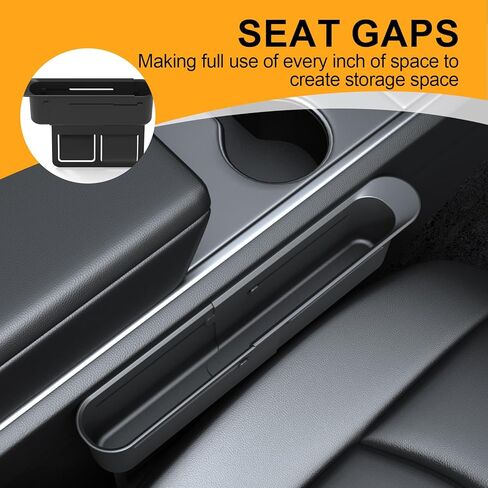 Car Seat Gap Filler Organizer, Expandable Seat Gap Filler with Storage Slot, Anti-Drop Car Seat Gap Organizer for Phone, Keys, Wallet, Universal Fit for Car SUV Truck in Saudi Arabia