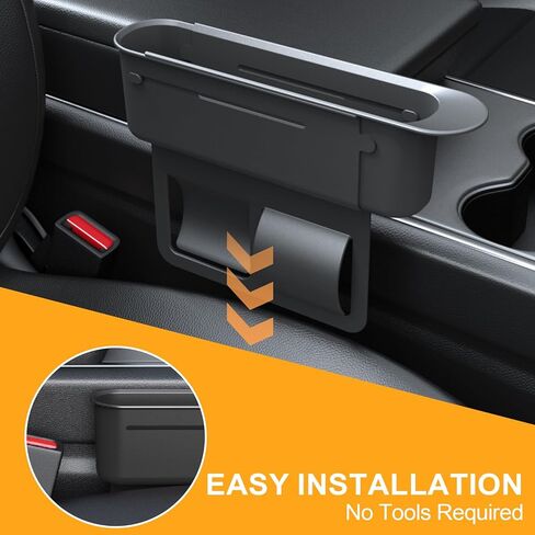 Car Seat Gap Filler Organizer, Expandable Seat Gap Filler with Storage Slot, Anti-Drop Car Seat Gap Organizer for Phone, Keys, Wallet, Universal Fit for Car SUV Truck in Saudi Arabia