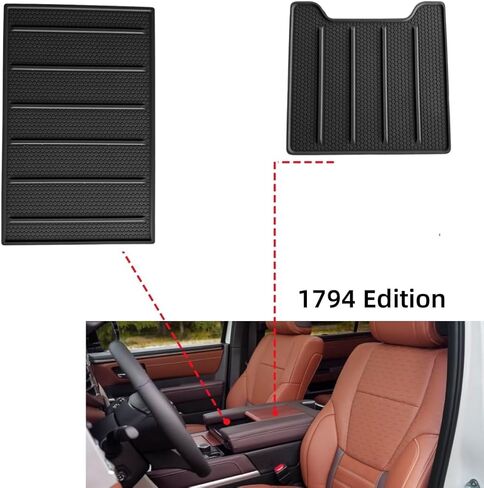 Center Console Tray Liner Compatible with 2022-2026 Tundra & 2023-2026 Sequoia Accessories Anti-Slip Hexagonal Black Silicone Material Center Console Organizer Protective Pad (for 1794) in Kuwait
