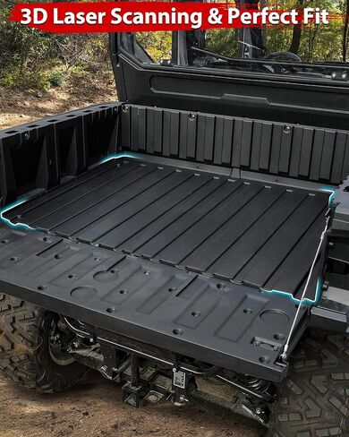 بطانة شحن TPE لـ 2024+ Kawasaki Ridge، بساط سرير مطاطي خلفي لحماية جميع الأحوال الجوية، بطانة سميكة مضادة للانزلاق لـ Kawasaki Ridge Crew 2024 2025 2026 الملحقات in Kuwait