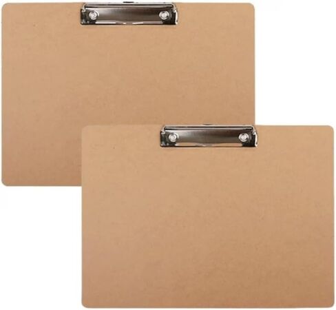 2 Pieces Landscape Clipboard with Clip,Large Wooden Drawing Clipboard,Watercolor Boards,Work clipboard for Painting,Sketching,Engineering Drawings,Dooding,Note Taking Office Supplie (Brown, 11x17") in Saudi Arabia