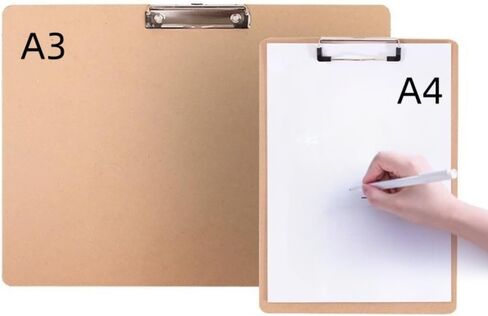 2 Pieces Landscape Clipboard with Clip,Large Wooden Drawing Clipboard,Watercolor Boards,Work clipboard for Painting,Sketching,Engineering Drawings,Dooding,Note Taking Office Supplie (Brown, 11x17") in Saudi Arabia