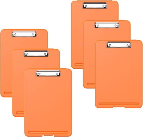 Clipboard with Storage, 8.5 x 11 Storage Clip Board with Low Profile Clip, Heavy Duty Nursing Foldable, Suitable for Classroom, Teacher, Coaches, Office School Supply(Black) in Saudi Arabia