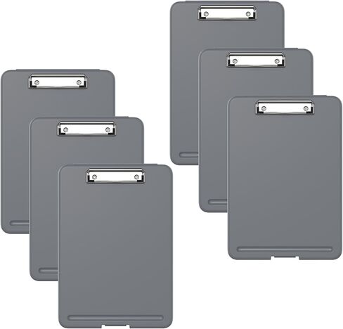 Clipboard with Storage, 8.5 x 11 Storage Clip Board with Low Profile Clip, Heavy Duty Nursing Foldable, Suitable for Classroom, Teacher, Coaches, Office School Supply(Black) in Saudi Arabia