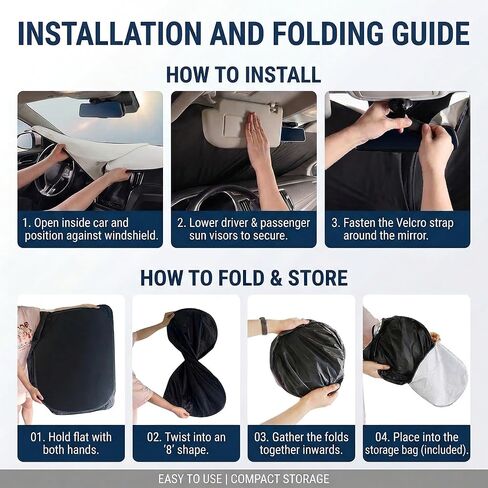 for KIA Forte Sun Shade Windshield Cover - Custom Fit Forte Accessories 2019-2024 2025 Sunshade Foldable UV Protection & Heat Shield Sun Visor Accessories in Saudi Arabia