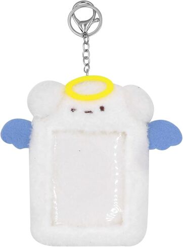 Cute Plush Kpop Photocard Holder with Keychain Photo Sleeve Bank ID Credit Card Holder Protector Stationery,Devil Cat in Saudi Arabia