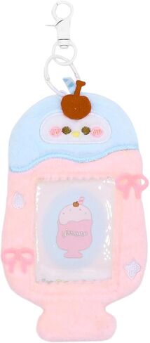 Cute Plush Kpop Photocard Holder with Keychain Photo Sleeve Bank ID Credit Card Holder Protector Stationery,Devil Cat in Saudi Arabia