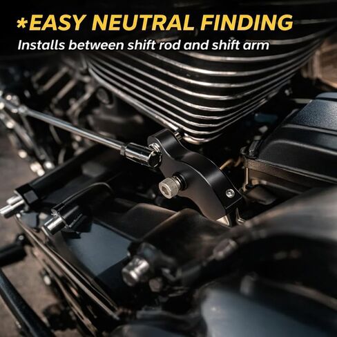 Motorcycle Neutral Gear Assist Easy Shift Bracket Compatible with 2018–2025 Harley Touring & Softail (M8) – CNC Aluminum Auxiliary Shift Lever Adapter Black in Saudi Arabia
