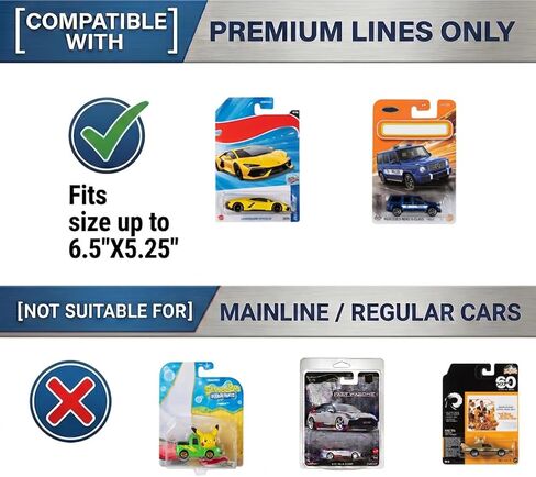 40 Pack Clear Clamshell Protector Cases for 1:64 Mainline Carded Cars, Wall Mount Storage Display Compatible with Hot Wheels and Matchbox, 7.5 x 5 x 2 in in Saudi Arabia