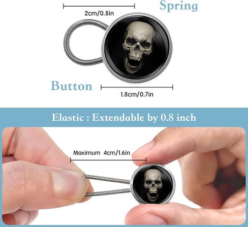 Skull Button Extenders for Jeans 4 Pack Waistband Expander for Women Men Metal Pants Waist Extenders No Sew Instant Buttons Extender in Saudi Arabia