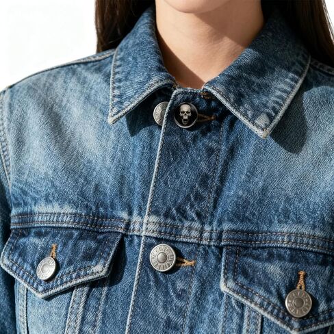 Skull Button Extenders for Jeans 4 Pack Waistband Expander for Women Men Metal Pants Waist Extenders No Sew Instant Buttons Extender in Saudi Arabia
