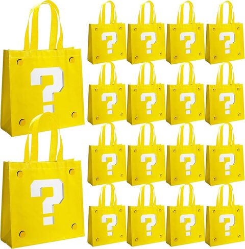 20Pcs Yellow Goodie Bags Non Woven Mini Cartoon Bags for Snacks Party Bags for Birthday Party Decorations Supplies in Saudi Arabia
