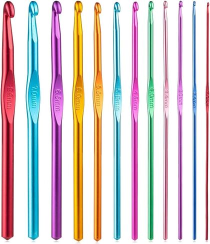 Meikeer Crochet Hooks Kit, Multiple Sizes Crochet Needles for Sewing and Craft Projects in Saudi Arabia