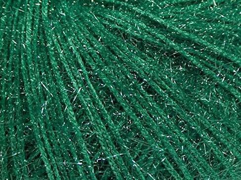 Sparkly Eyelash Fantasy Knitting Yarn | Metallic Lurex Nylon Short Eyelash Yarn | 50g (1.76oz) |140m(155 Yards) | Shiny Crochet Thread for Amigurumi & Decorative Projects (1, White) in Kuwait