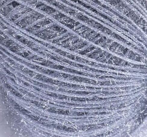 Sparkly Eyelash Fantasy Knitting Yarn | Metallic Lurex Nylon Short Eyelash Yarn | 50g (1.76oz) |140m(155 Yards) | Shiny Crochet Thread for Amigurumi & Decorative Projects (1, White) in Kuwait