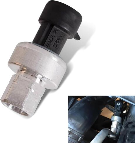 AC Pressure Sensor, High Temperature Resistant A/C Pressure Switch, Replace for OEM #13587668 13502759, Compatible with Buick GMC Opel Saab (Silver) in Saudi Arabia