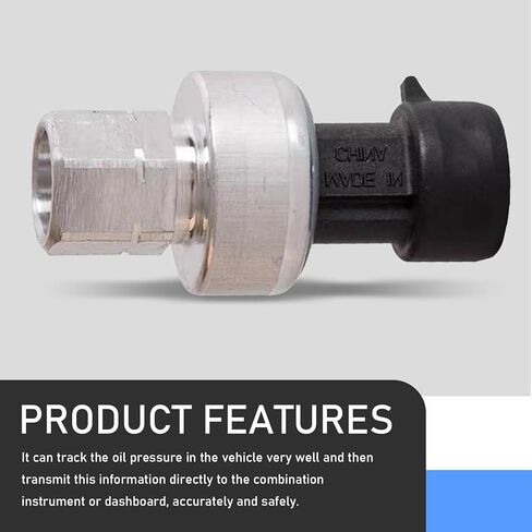 AC Pressure Sensor, High Temperature Resistant A/C Pressure Switch, Replace for OEM #13587668 13502759, Compatible with Buick GMC Opel Saab (Silver) in Saudi Arabia