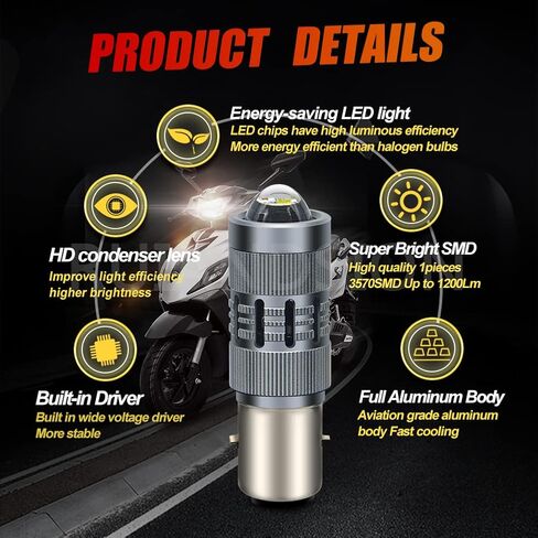 Ruiandsion BA20D Led Bulb in Kuwait