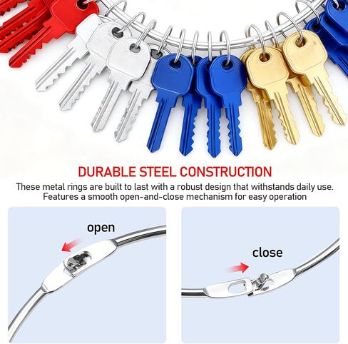 4 Pack 6 Inch Metal Rings Wrench Organizer Duty Easy Open & Close Metal Binder Rings for Tool Organization, DIY Crafts, Index Cards, Dream Catchers and Key Rings in Kuwait