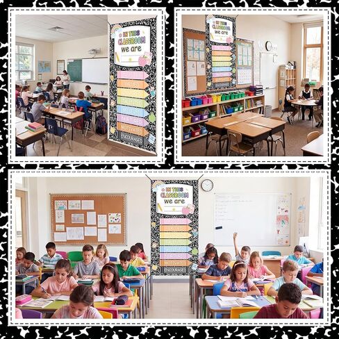 Breling Classroom Welcome Door Cover Composition Notebook Back to School Banner Welcome Wall Door Decor Porch Sign for First Day of School Preschool Classroom Sign Decor(Composition) in Kuwait