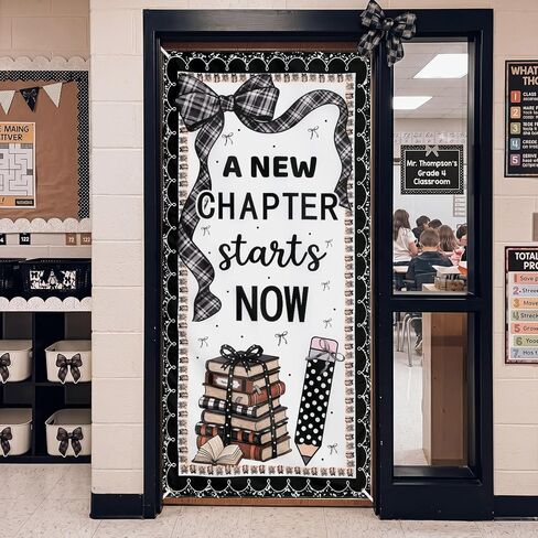 Breling Classroom Welcome Door Cover Composition Notebook Back to School Banner Welcome Wall Door Decor Porch Sign for First Day of School Preschool Classroom Sign Decor(Composition) in Kuwait
