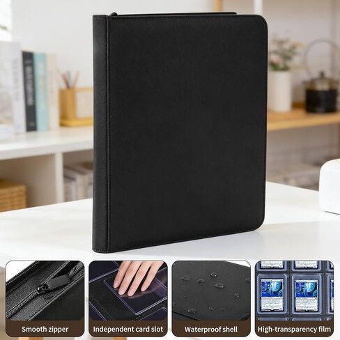 288 Card Trading Card Binder for Trading Cards – 9 Pocket Ringless Double Sided Pages| Large Capacity Side-Loading 3''x4'' Baseball Card Binder, Premium Storage for TCG & Sports Cards, PVC-Free in Kuwait