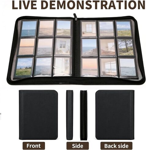 288 Card Trading Card Binder for Trading Cards – 9 Pocket Ringless Double Sided Pages| Large Capacity Side-Loading 3''x4'' Baseball Card Binder, Premium Storage for TCG & Sports Cards, PVC-Free in Kuwait