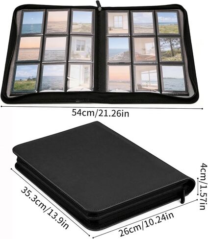 288 Card Trading Card Binder for Trading Cards – 9 Pocket Ringless Double Sided Pages| Large Capacity Side-Loading 3''x4'' Baseball Card Binder, Premium Storage for TCG & Sports Cards, PVC-Free in Kuwait