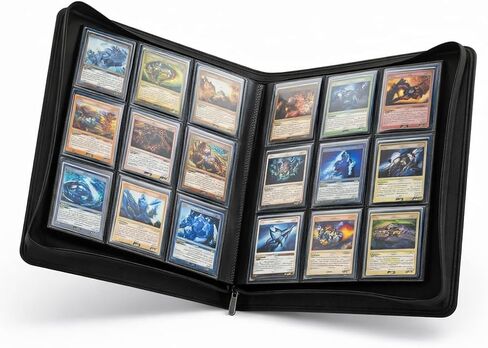 288 Card Trading Card Binder for Trading Cards – 9 Pocket Ringless Double Sided Pages| Large Capacity Side-Loading 3''x4'' Baseball Card Binder, Premium Storage for TCG & Sports Cards, PVC-Free in Kuwait