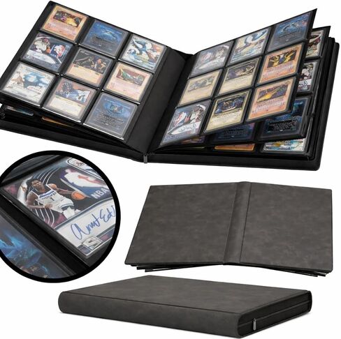 288 Card Trading Card Binder for Trading Cards – 9 Pocket Ringless Double Sided Pages| Large Capacity Side-Loading 3''x4'' Baseball Card Binder, Premium Storage for TCG & Sports Cards, PVC-Free in Kuwait