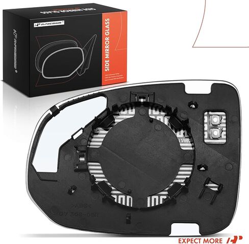 A-Premium Right Passenger Side Heated Mirror Glass with Backing Plate - Compatible with Volvo XC60 2018-2023, V90 Cross Country 2017-2021 - Exterior Side View Convex Mirror in Kuwait