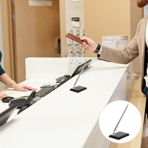 قلم حبر جاف لتوقيع الاستقبال مع قاعدة مربعة من الأكريليك المعدني قلم تسجيل دخول الضيوف لحفل الزفاف واستخدام الأعمال المكتبية، أنيق in Kuwait