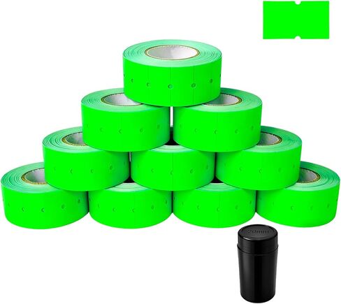 NATURALABEL 10,000 pcs Blank White Price Gun Labels for NT5500/MX 5500 - Includes 1 Ink Roller, Permanent Adhesive (10 Rolls) in Saudi Arabia