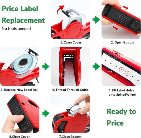 NATURALABEL 10,000 pcs Blank White Price Gun Labels for NT5500/MX 5500 - Includes 1 Ink Roller, Permanent Adhesive (10 Rolls) in Saudi Arabia