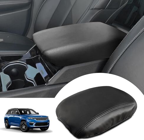 Center Console Cover for Jeep Grand Cherokee 2026 2025 2024 2023 2022/ Grand Cherokee L 2021 2022 2023 2024 2025 2026 Armrest Cover Lid Protector for Grand Cherokee Accessories (Black) in Kuwait