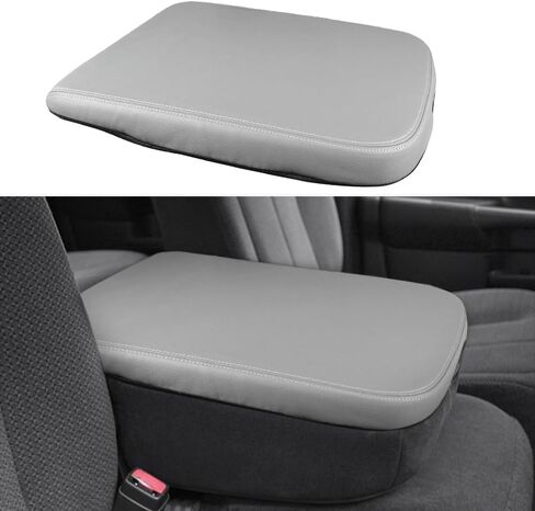 DEYTOP غطاء وحدة التحكم المركزية لـ 2002-2012 Ram 1500 2500 3500 ملحقات غطاء مسند ذراع السيارة لـ 2005 2008 1500 Ram واقي مسند ذراع جلدي مضاد للخدش (جلد بولي يوريثان أسود، 2002-2012 مقعد القفز) in Kuwait