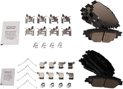 Front and Rear Brake Pad Set Ceramic Hardware Compatible with 2019-2022 Toyota Corolla in Kuwait