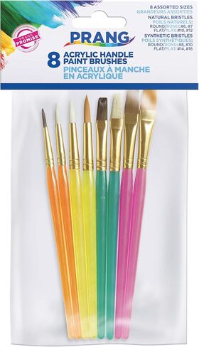Chenille Kraft Creativity Street Round and Flat Brush Assortment, 8 Pack (AC5133), Assorted,translucent in Saudi Arabia