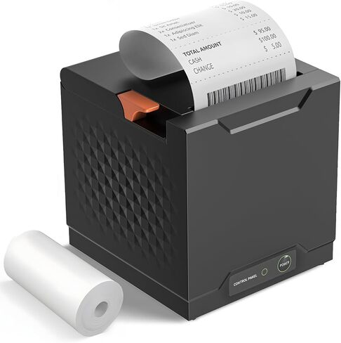 Thermal Receipt Printer, Restaurant Kitchen Printer, 80mm POS Printer with Auto Cutter, USB/Ethernet Interface, for Windows/Mac/Linux, Not Compatible with Square in Saudi Arabia
