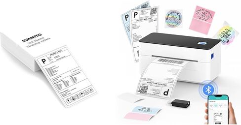 SVANTTO Shipping Label Printer 4x6+4"x6" Thermal Shipping Label （220Pcs/Stack） in Saudi Arabia