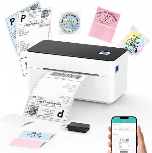 SVANTTO Shipping Label Printer 4x6+4"x6" Thermal Shipping Label （220Pcs/Stack） in Saudi Arabia