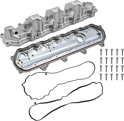 12623927 12623926 Right&Left Aluminum Engine Valve Cover Set Compatible with Chevy Silverado 1500 2014-2019, Suburban 2015-2020, fits for Gmc sierra 1500 2014-2019 5.3L 6.2L,12727455 in Saudi Arabia