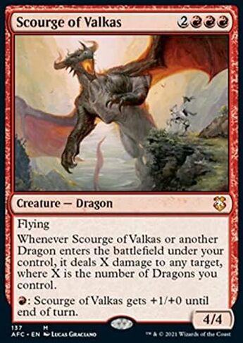 MTG Magic: The Gathering - Scourge of Valkas (137) Adventures in The Forgotten Realms Commander AFC in Kuwait